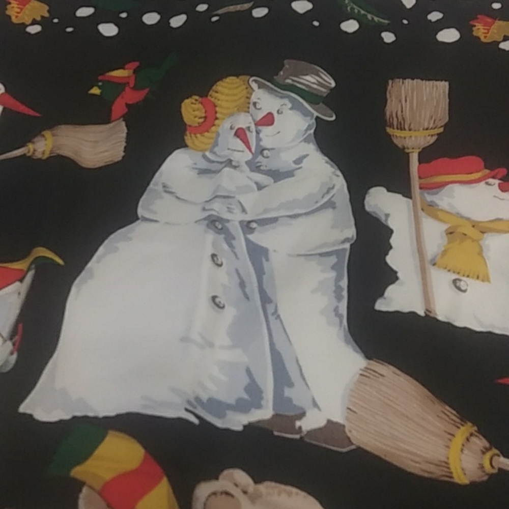 Snoman Themed 100% Silk Scarf/ Made in Italy - Picture 3 of 9